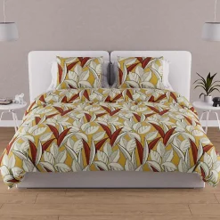 Soleil D'Ocre Parure housse de couette en coton 57 fils 260x240 cm TOGO moutarde, par