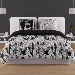 Soleil D'Ocre Parure housse de couette en coton 57 fils 260x240 cm TIGRE noir, par Sale