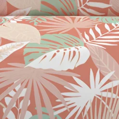 Soleil D'Ocre Parure housse de couette en coton 57 fils 260x240 cm TANZANIE corail, par Clearance