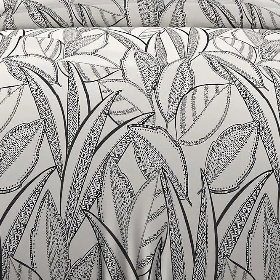 Soleil D'Ocre Parure housse de couette coton 57 fils 140x200 cm TOGO blanc, par Best