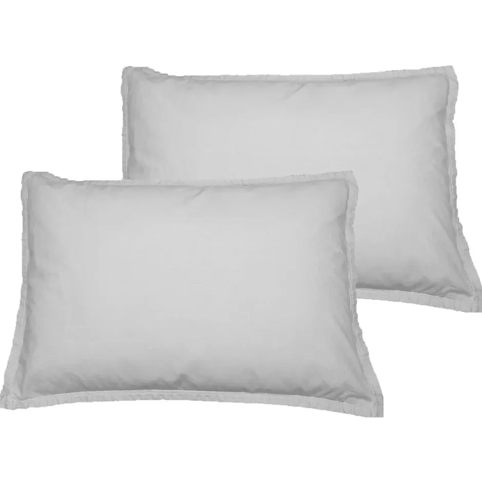 Sensei Maison Parure housse de couette 240x220 cm avec 2 taies 50x70 cm en coton Gris Perle STUDIO Online