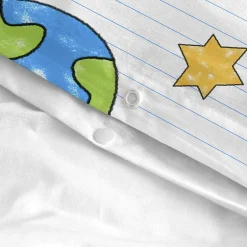 Happyfriday Parure housse de couette 2 pièces Space rocket 100% Coton