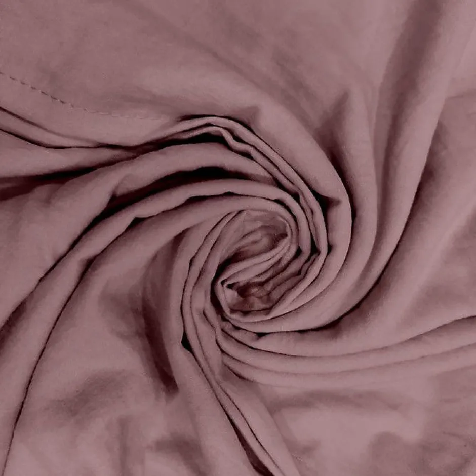 Soleil D'Ocre Parure housse de couette en microfibre lavée 260x240 cm BOHEME vieux rose, par