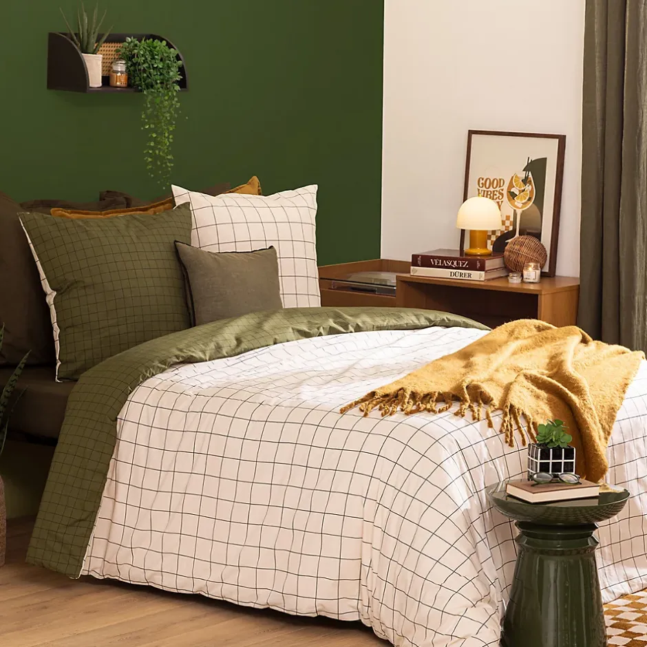 Atmosphera Créateur D'Intérieur Parure imprimée Maati beige 240x220cm - Atmosphera Online