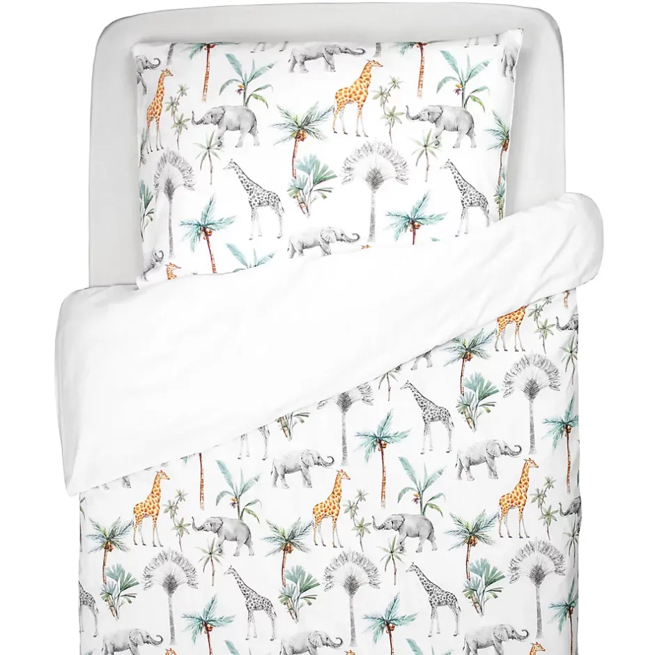 Sevira Kids Parure réversible housse de couette + taie d'oreiller enfant Safari Sale
