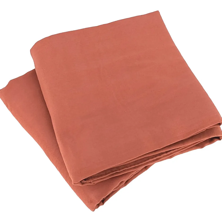 Linnea Parure 240x220 cm MILA polyester micro lavée rouge terracotta 3 pièces