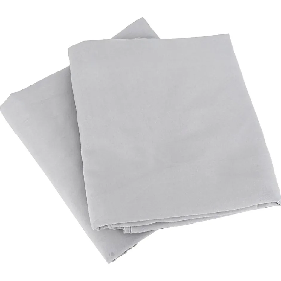 Linnea Parure 260x240 cm MILA polyester micro lavée gris perle 3 pièces