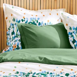Linnea Parure 280x240 cm 50x70 cm coton ÉVASION Blanc vert 3 pièces Best