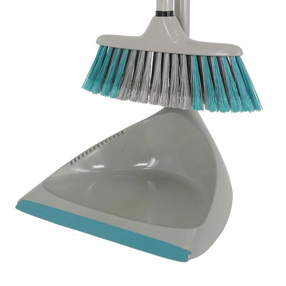 GoodHome Pelle et balayette à pied poils doux gris L.78 x l.26 cm