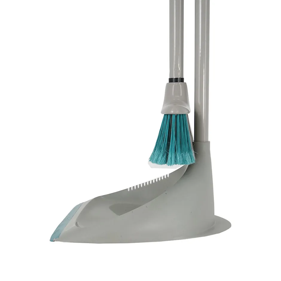 GoodHome Pelle et balayette à pied poils doux gris L.78 x l.26 cm