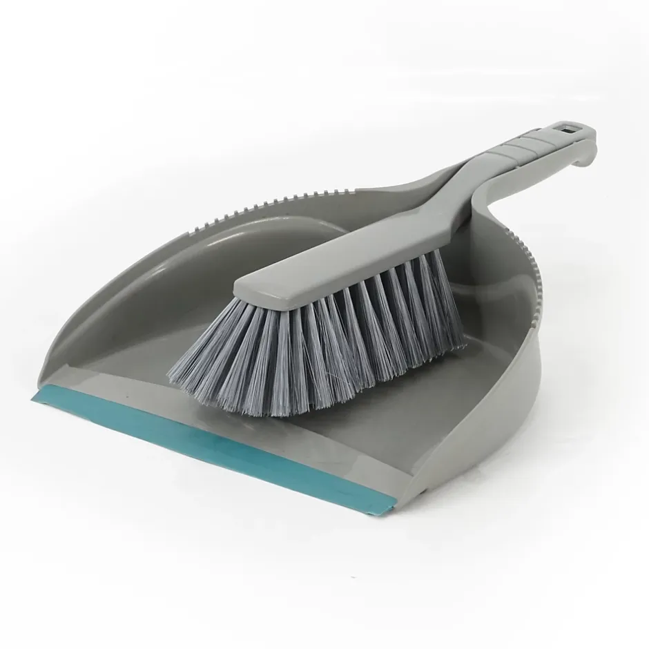 GoodHome Pelle et balayette à poils doux gris l.23cm Best