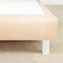 Bellecour Pied de lit carré en bois Blanc Hauteur 20 cm (vendu à l'unité)