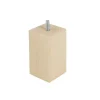 Bar plus Pied de lit carré en hêtre texture bois H. 10 x L. 5,5 cm Discount