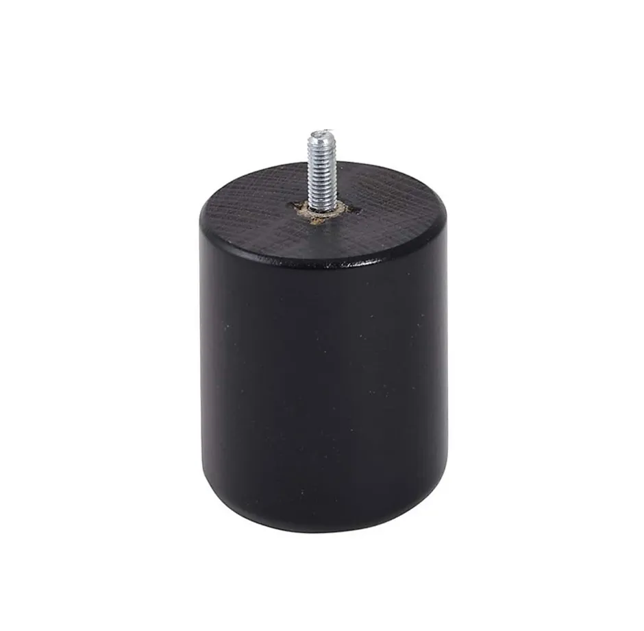 Bar plus Pied de lit cylindrique en hêtre noir H. 8 x Ø6,8 cm Clearance