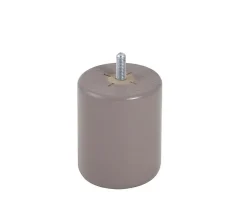 Bar plus Pied de lit cylindrique en hêtre taupe H. 8 x Ø6,8 cm
