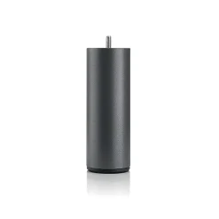 Bellecour Pied de lit cylindrique en métal Noir Hauteur 16 cm (vendu à l'unité) Hot