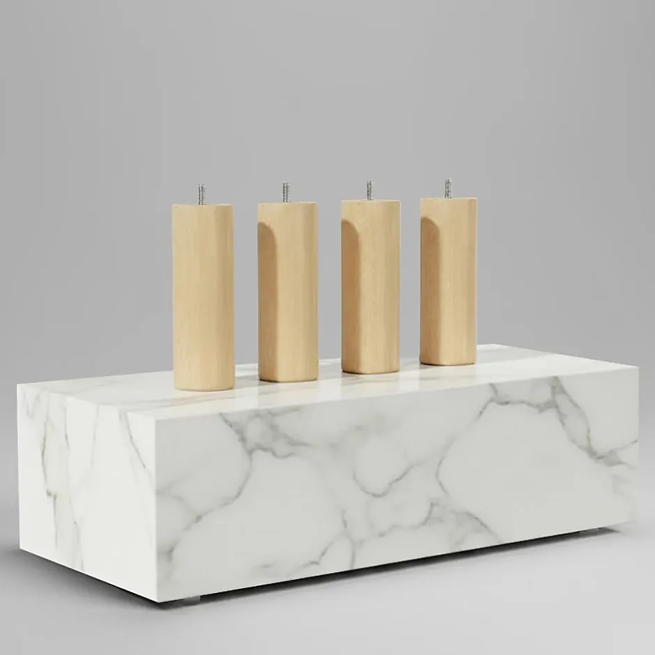 Bellecour Pied de lit cylindrique en bois Hauteur 10 cm (vendu à l'unité) Discount