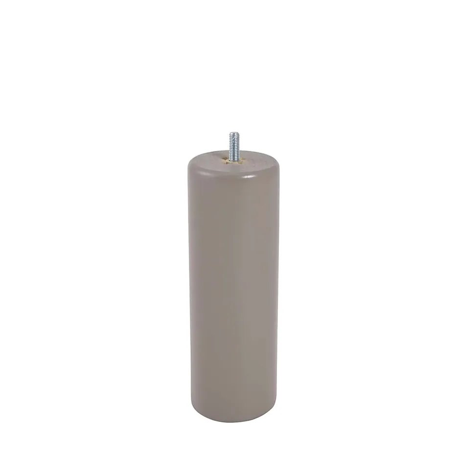 Bar plus Pied de lit cylindrique en hêtre taupe H. 20 x Ø6,8 cm New