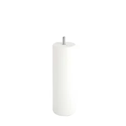 Bar plus Pied de lit cylindrique en hêtre blanc H. 20 x Ø6,8 cm New