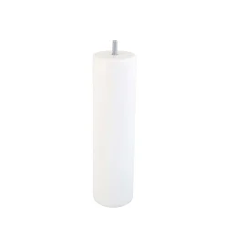 Bar plus Pied de lit cylindrique en hêtre blanc H. 25 x Ø6,8 cm Outlet