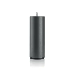 Bellecour Pied de lit cylindrique en métal Noir Hauteur 20 cm (vendu à l'unité)