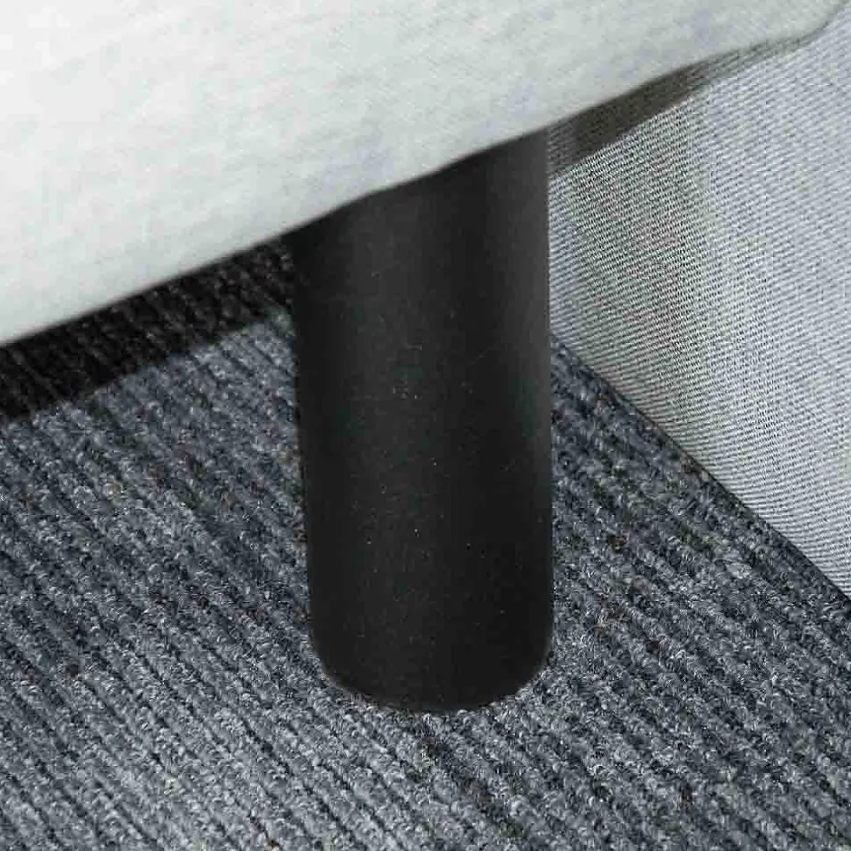 Bellecour Pied de lit cylindrique en métal Noir Hauteur 20 cm (vendu à l'unité)