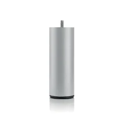 Bellecour Pied de lit cylindrique en métal Gris Hauteur 16 cm (vendu à l'unité)