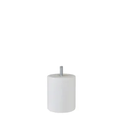Bar plus Pied de lit cylindrique en hêtre blanc H. 8 x Ø6,8 cm Clearance