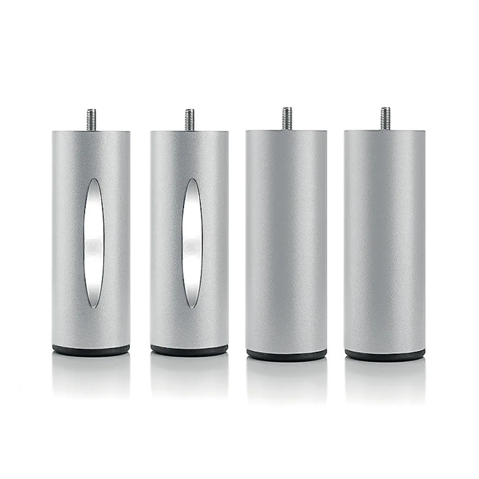 Bellecour Pied de lit cylindrique lumineux Gris Hauteur 16 cm (vendu à l'unité)
