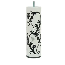 Evoludis Pied de lit motif floral H. 200 mm x ø 60 mm