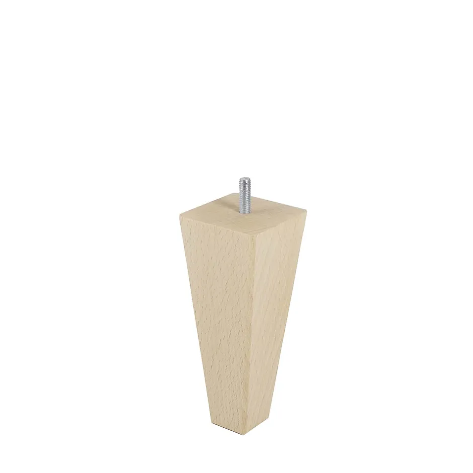 Bar plus Pied de lit pyramide en hêtre texture bois H. 15 x L. 6 cm Sale