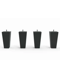 Bellecour Pied de lit triangulaire Gris Hauteur 16 cm (vendu à l'unité)