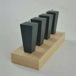 Bellecour Pied de lit triangulaire Gris Hauteur 16 cm (vendu à l'unité)