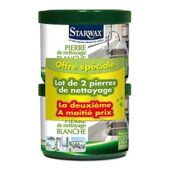 Starwax Pierre de nettoyage blanche 375GR vendu par 2 pièces