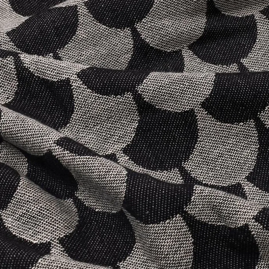 Sacasa Plaid en coton Noir et gris avec franges DROPALL -