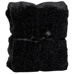 Atmosphera Créateur D'Intérieur PLAID FOUR TILDE NOIR 130X180 - Atmosphera