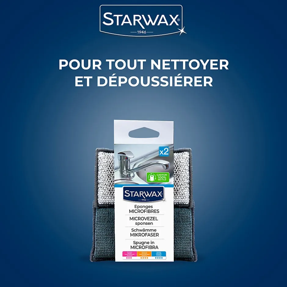 Starwax Éponge microfibres vendue par 2 Hot