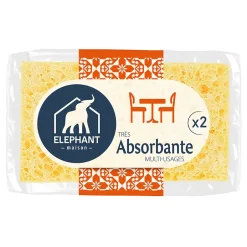Elephant Éponges très absorbantes multi-usages x2 Best