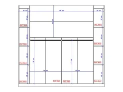 Vente-unique Pont de lit - 6 portes - Avec armoires et rangements - L216,5 cm - Blanc - ANTERO