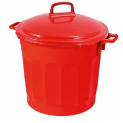 Gilac Poubelle ronde tri sélectif 75 L - rouge
