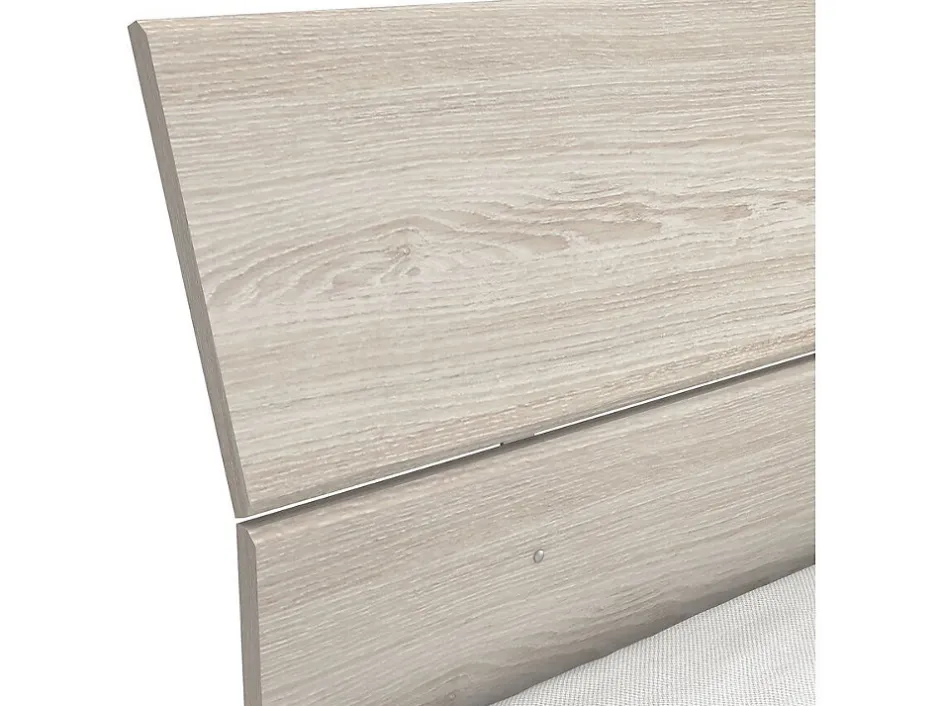 Demeyere PRICY Lit 140x190/200cm - Decor Chene shannon - L 145 x P 205 x H 79 cm