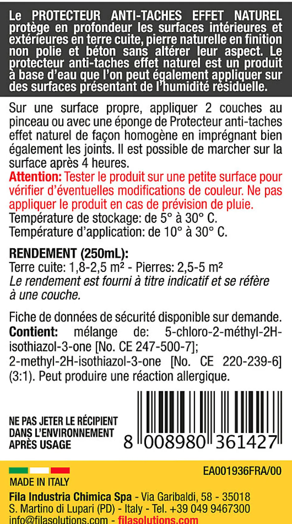 Fila Protecteur anti-taches effet naturel 250ml