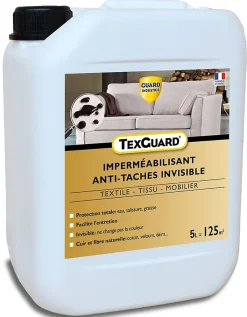 Guard Industrie Protection anti taches tissus ou cuir TEXGUARD 5L (+ pulvérisateur offert) jusqu'à 100m²