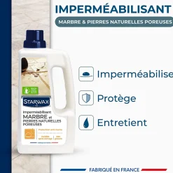 Starwax Protection anti-taches invisible marbre et pierres naturelles 1L