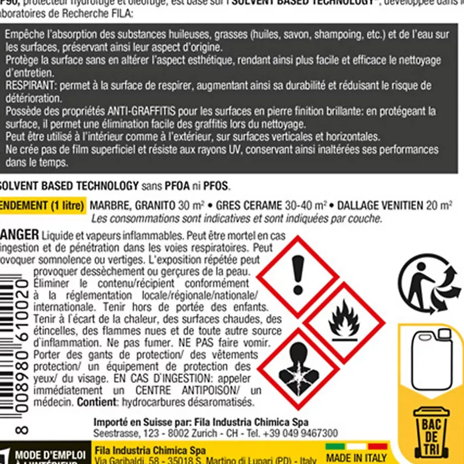 Fila Protection extrême hydrofuge et oléofuge éco-compatible MP90 ECO XTREME - Le bidon de 5 litres Sale
