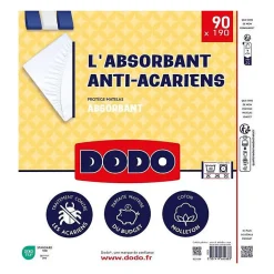 Dodo PROTEGE MATELAS L'ABSORBANT - ANTI ACARIENS - COTON - 90x190 cm -