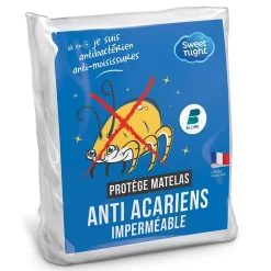 Sweetnight Protège matelas - Alèse Imperméable et Anti Acariens - Bouclette Éponge Coton - Silencieux et Respirant Best