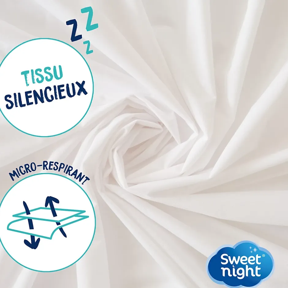 Sweetnight Protège matelas - Alèse Imperméable et Micro Respirante - Souple et Silencieux - Lavable à 90 degrés Sale