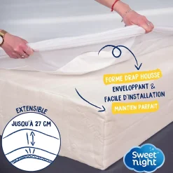 Sweetnight Protège matelas - Lit Articulé - Alèse Imperméable et Anti Acariens - Molleton 100% coton Outlet