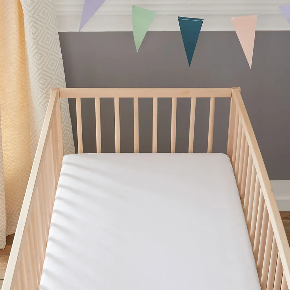 Babysom Protège Matelas Bébé 2 en 1 - Drap housse + Alèse Imperméable - Jersey 100% Coton - Souple et Silencieux